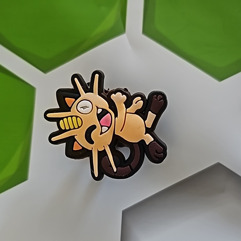 3/$10 Meowth Croc Charm Pokemon